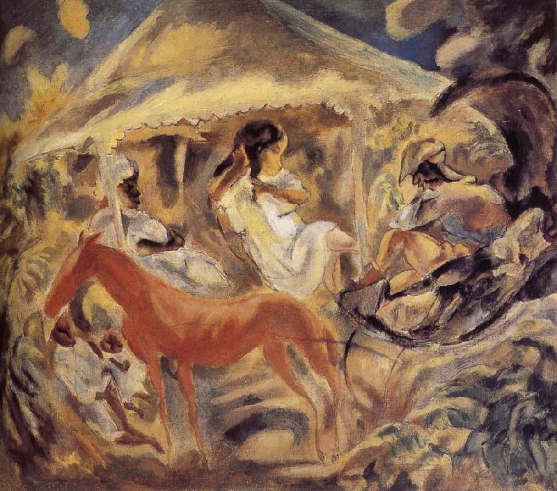 Jules Pascin Red horse oil painting picture